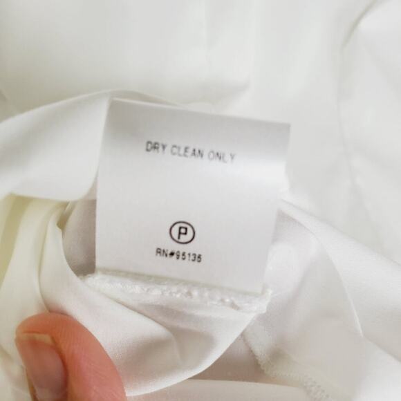 Lafayette 148 New York Long Sleeves Button Up Women Casual Classic White Top - Picture 8 of 13